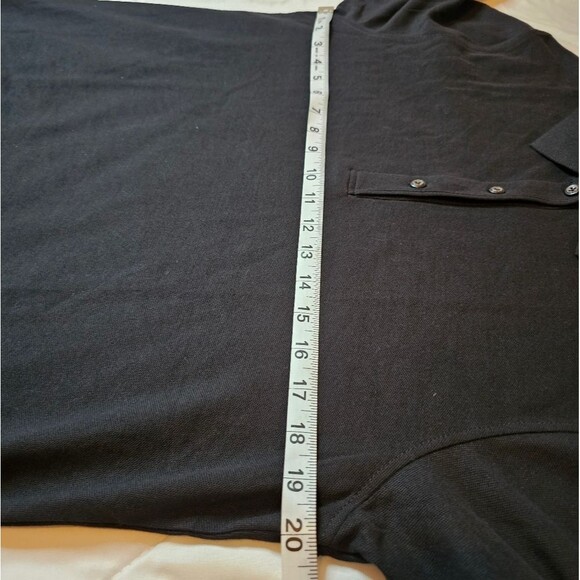 Ladies Medium Port Authority Black Short Sleeve Classic Polo Collared Shirt - Picture 2 of 8